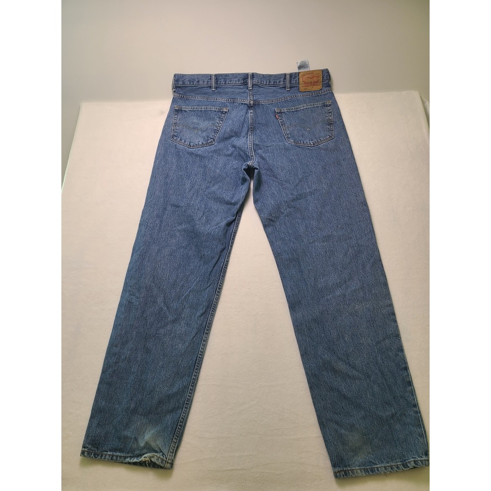 Levi's 44x36 550 Relaxed Fit Tapered Leg Jeans Medium Wash Blue Denim Casual